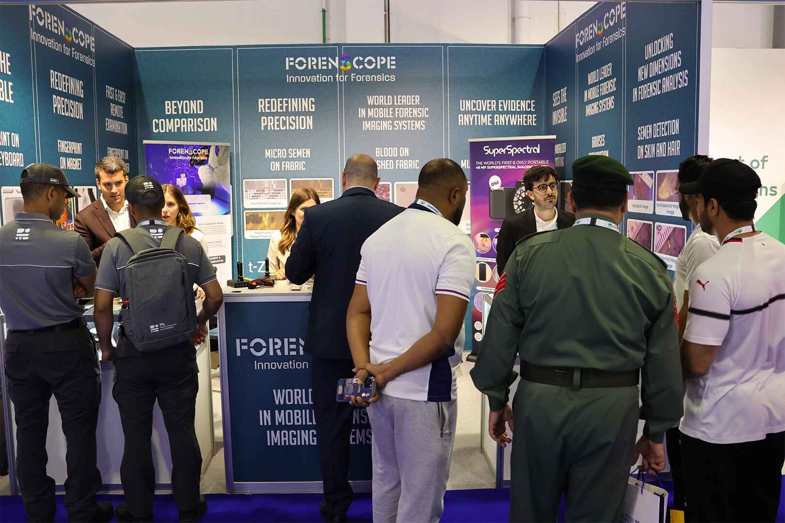 Visitors at ForenScope Booth at WPS2025 Dubai