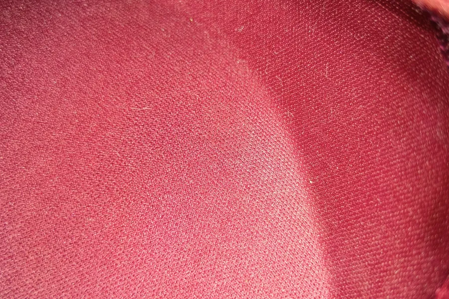 Visible-light view of red-colored underwear examined for a semen stain with SAFE Pro 3.